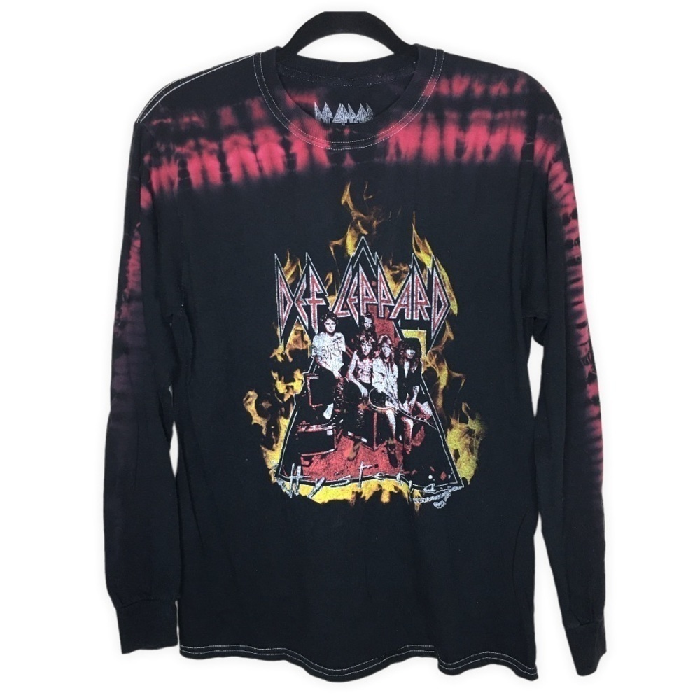 Def Leppard Hysteria Graphic Tie‎ Dye Long Sleeve Shirt - Picture 8 of 8